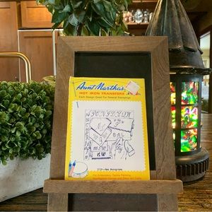 Aunt Martha’s Hot Iron Transfer Needle Embroider Paint Textile Monogram Alphabet